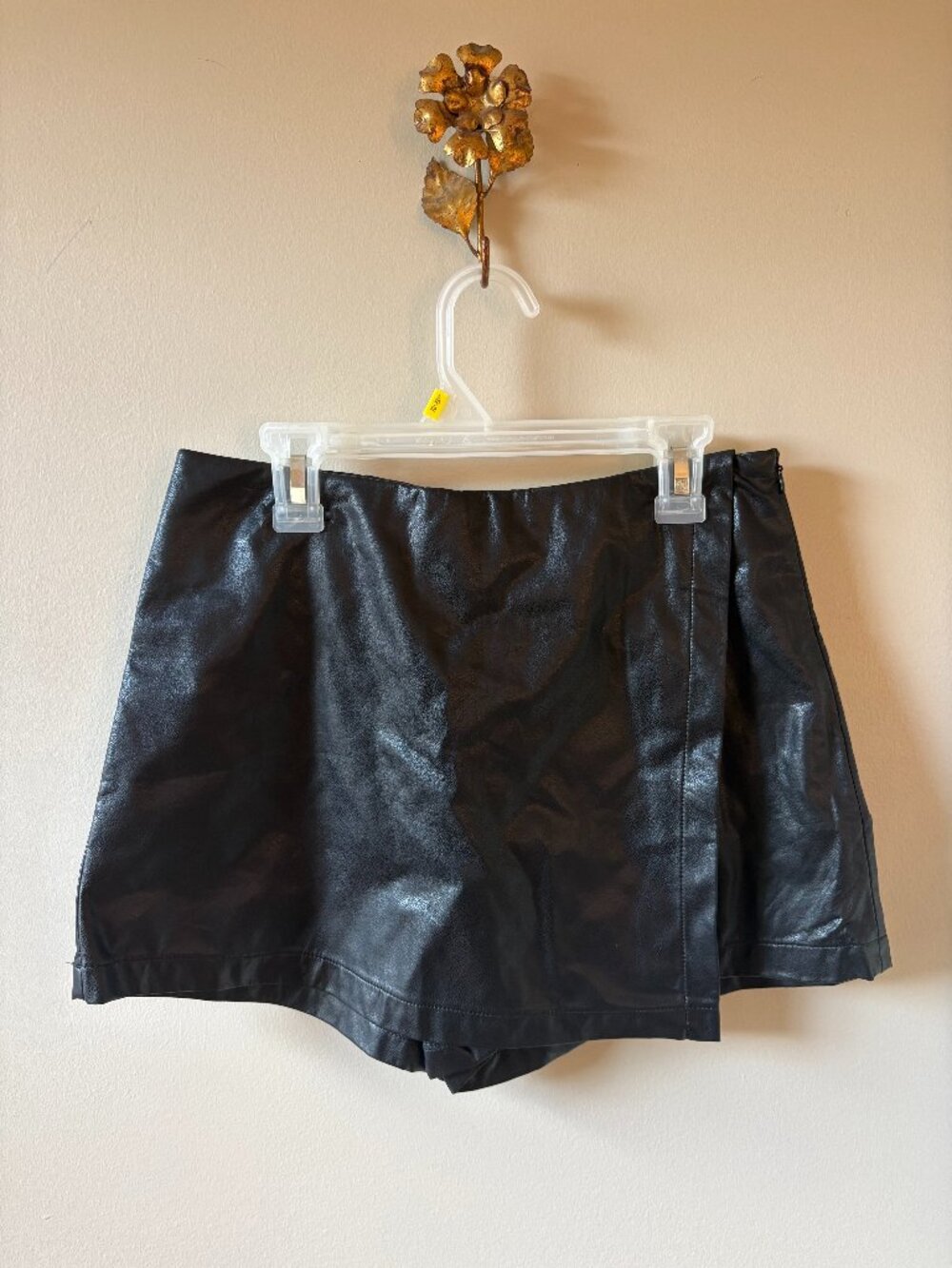 TCEC Faux Leather Wrap Skort